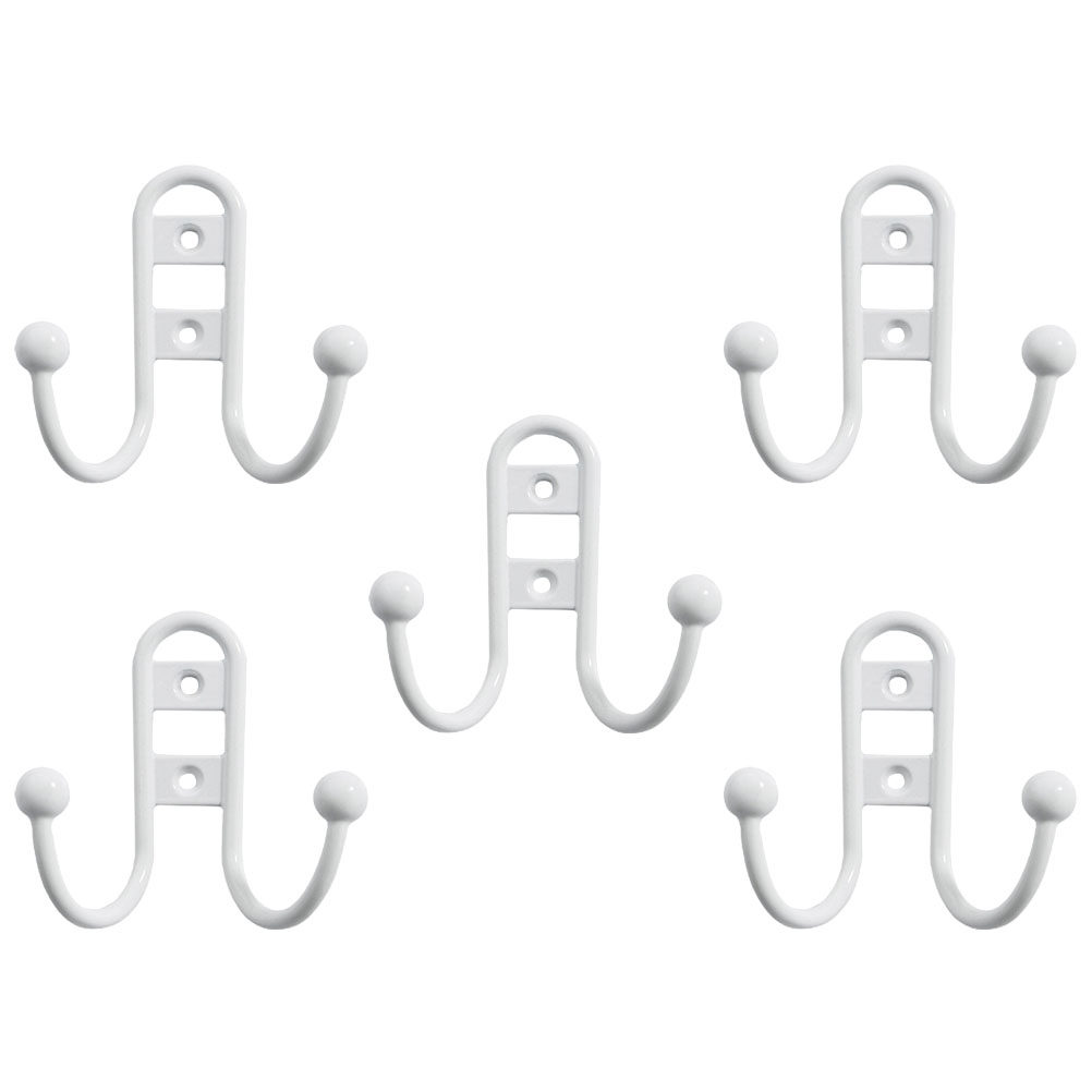 Home Bathroom Design - 5Pcs Premium Zinc Alloy Wall Hooks