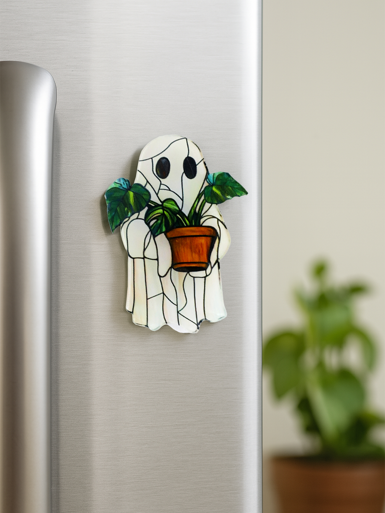 Home Bathroom Design - Halloween Ghost Acrylic Sticker, Cute Ghost