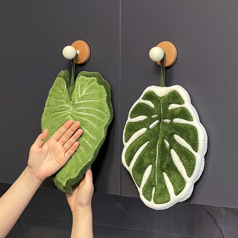 Leaf Design Hand Towel Absorbe – Home Bathroom Design recenzja i cena
