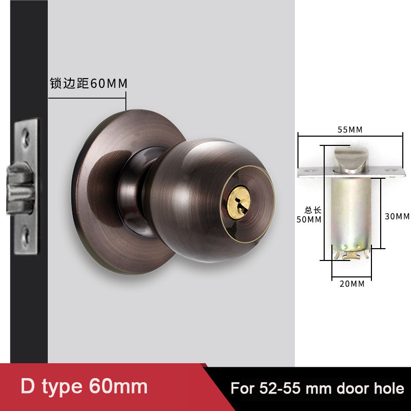 Aluminum Alloy Round Door Knob – Home Bathroom Key recenzja i cena
