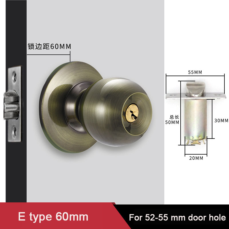 Aluminum Alloy Round Door Knob – Home Bathroom Key recenzja i cena