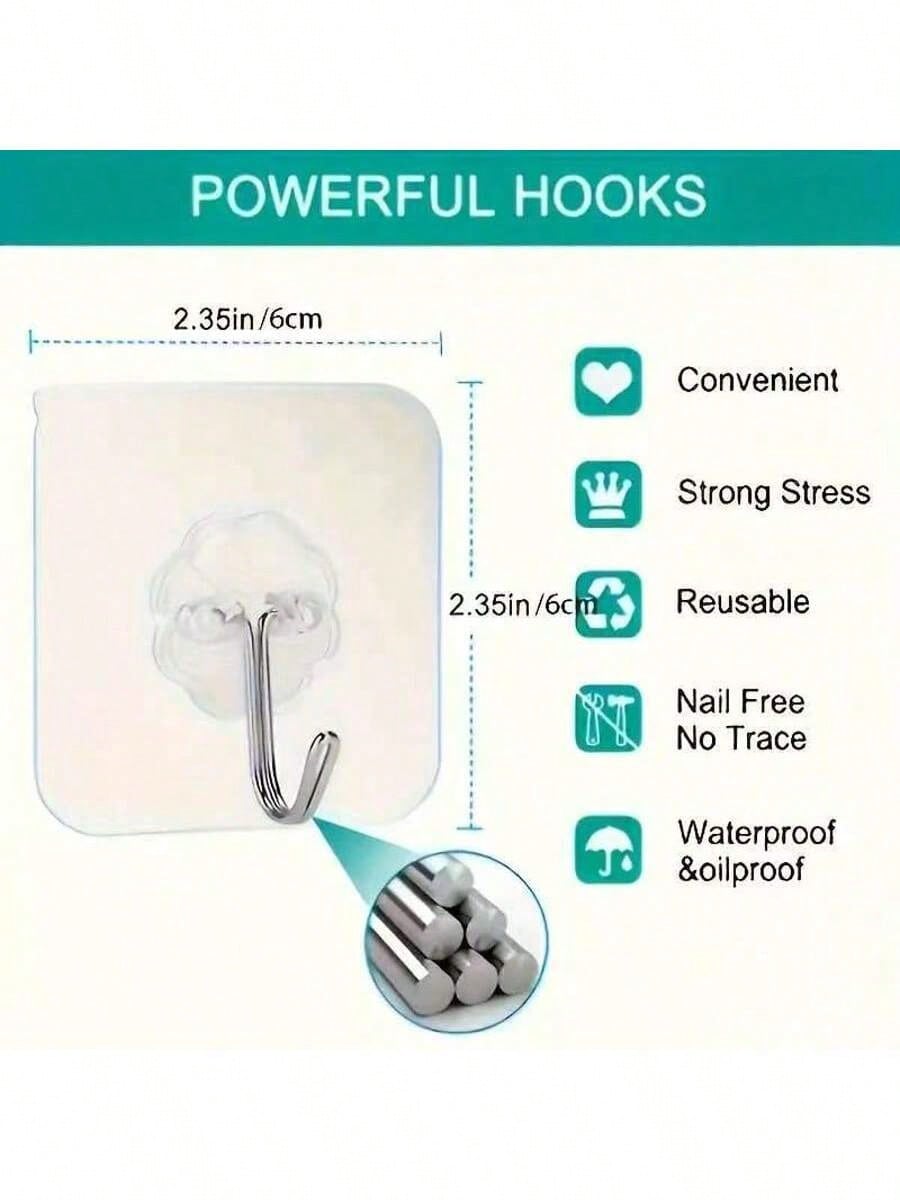50 Pcs Stick Seamless Wall Hoo – Home Bathroom Key recenzja i cena