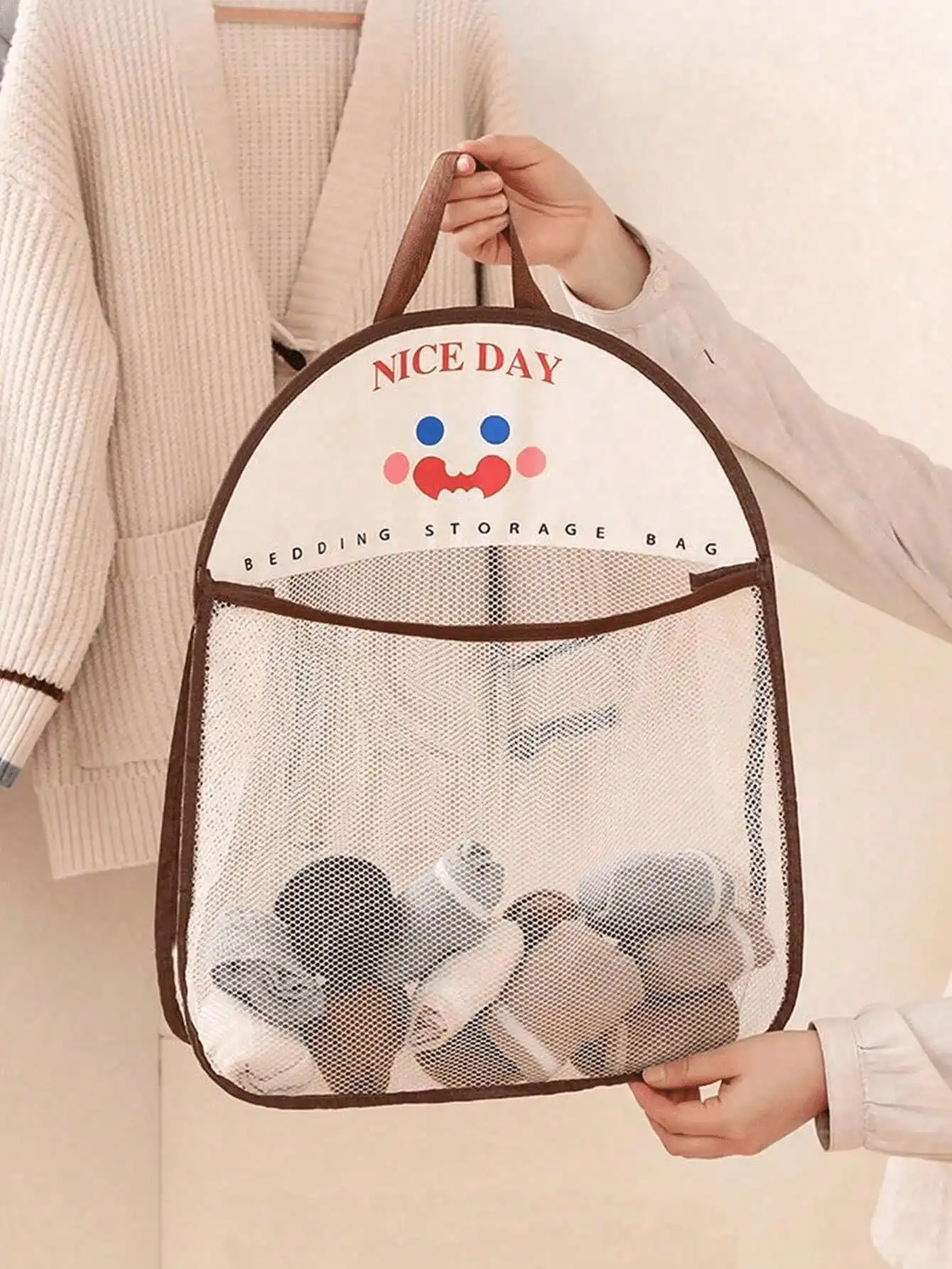 4pcs Hanging Mesh Storage Bags – Home Essentials Bathroom Storage recenzja i cena