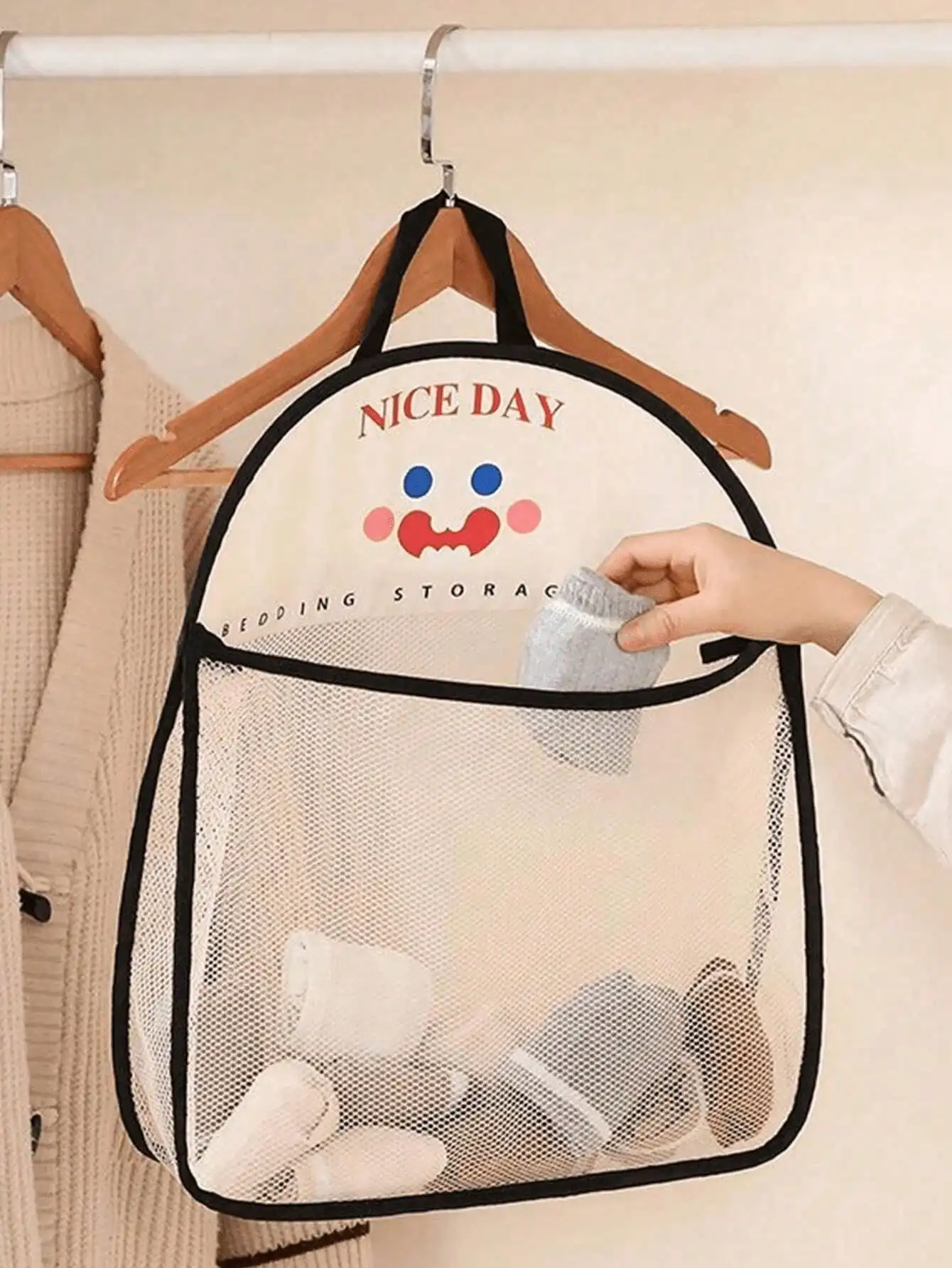 4pcs Hanging Mesh Storage Bags – Home Essentials Bathroom Storage recenzja i cena