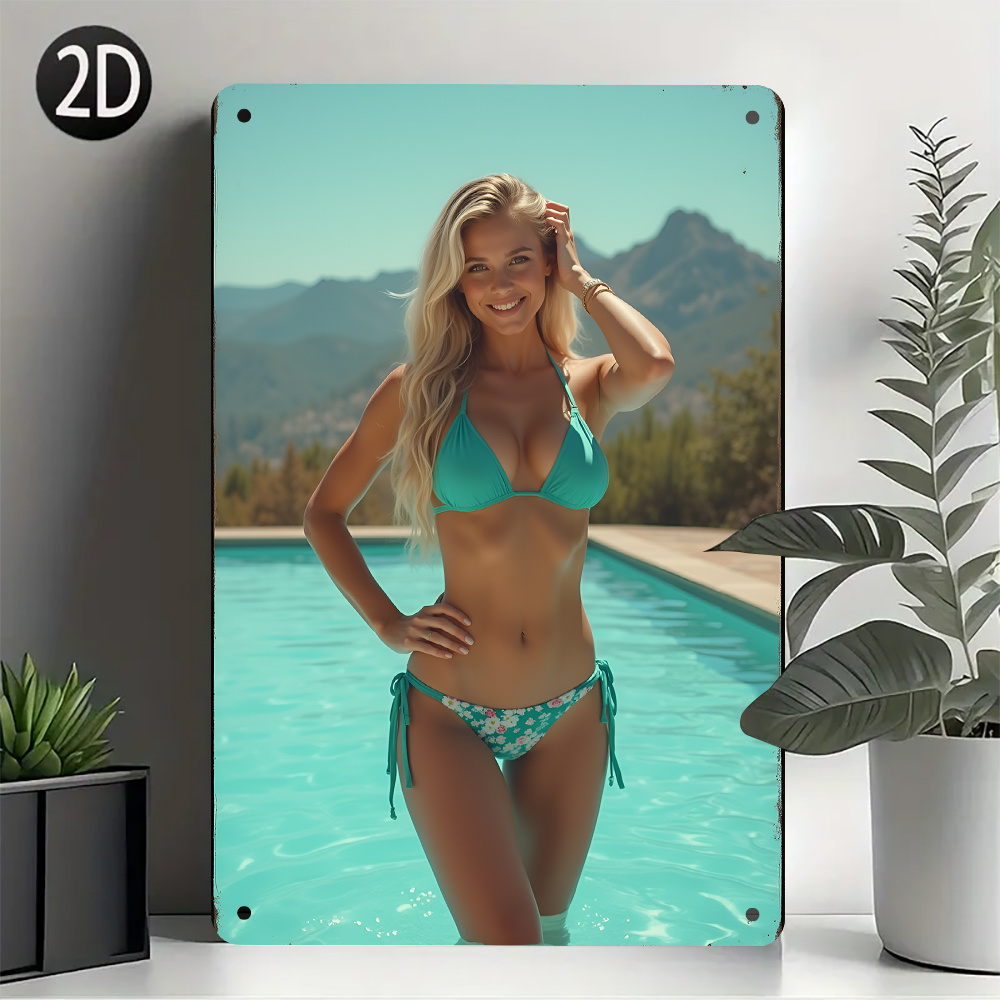 2D Flat Retro Metal Sign - Tur – Home Bathroom Design recenzja i cena