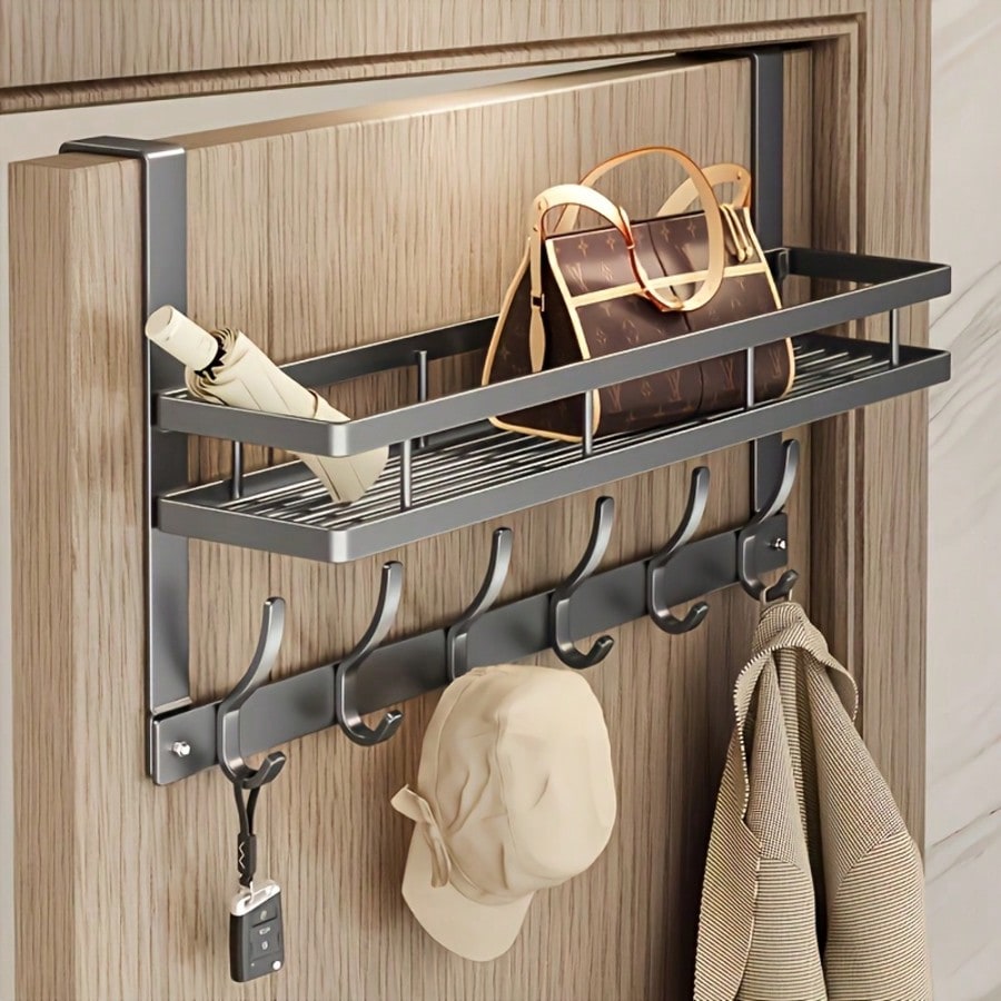 Heavy Metal Door Storage Rack- – Home Bathroom Key recenzja i cena