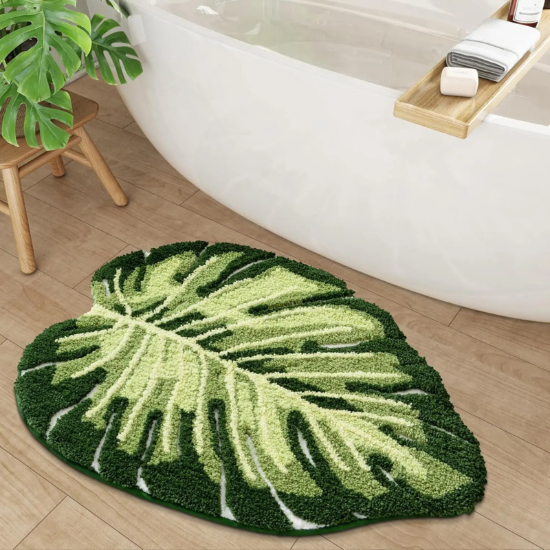 VIKAMA Tropical Green Leaf Bat – Zara Home Bathroom Rug recenzja i cena