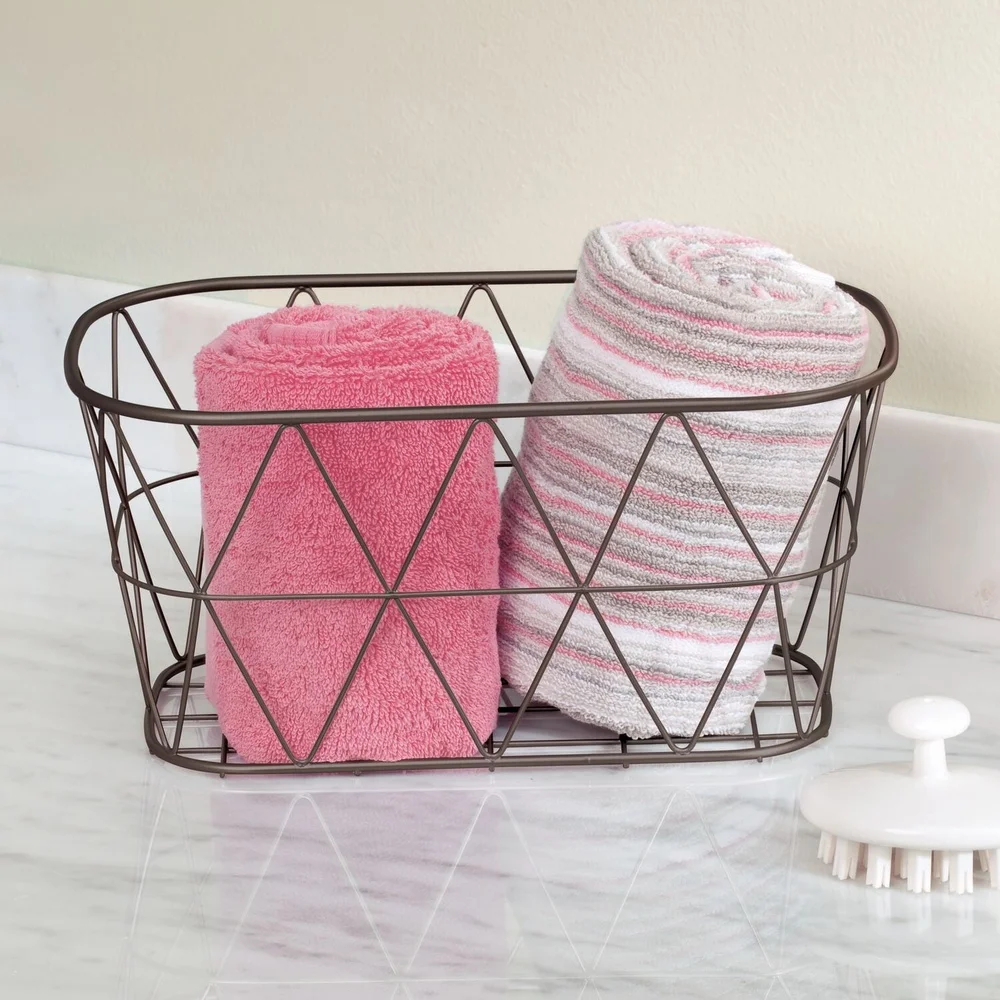 Bronze Steel Wire Storage Bask – Home Essentials Bathroom Storage recenzja i cena