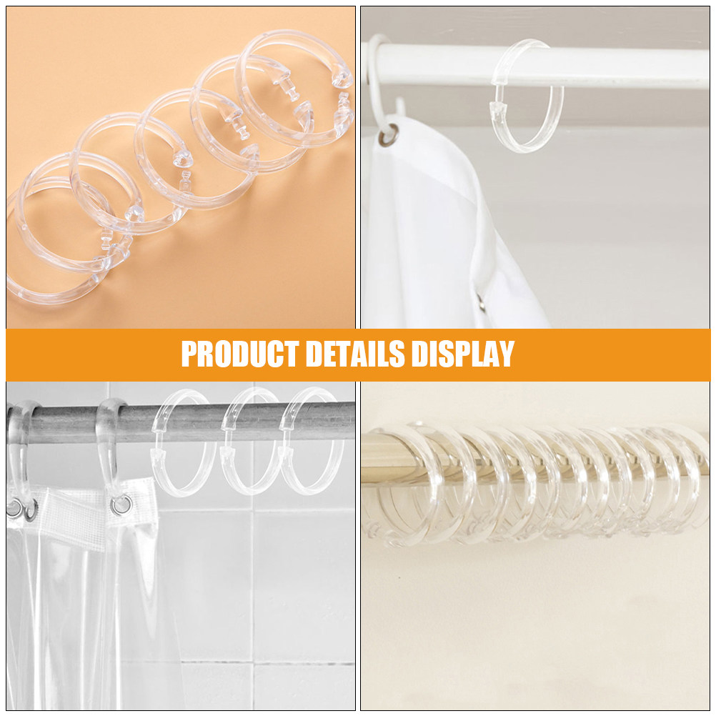 15Pcs Clear Shower Curtain Rin – Home Bathroom Design recenzja i cena