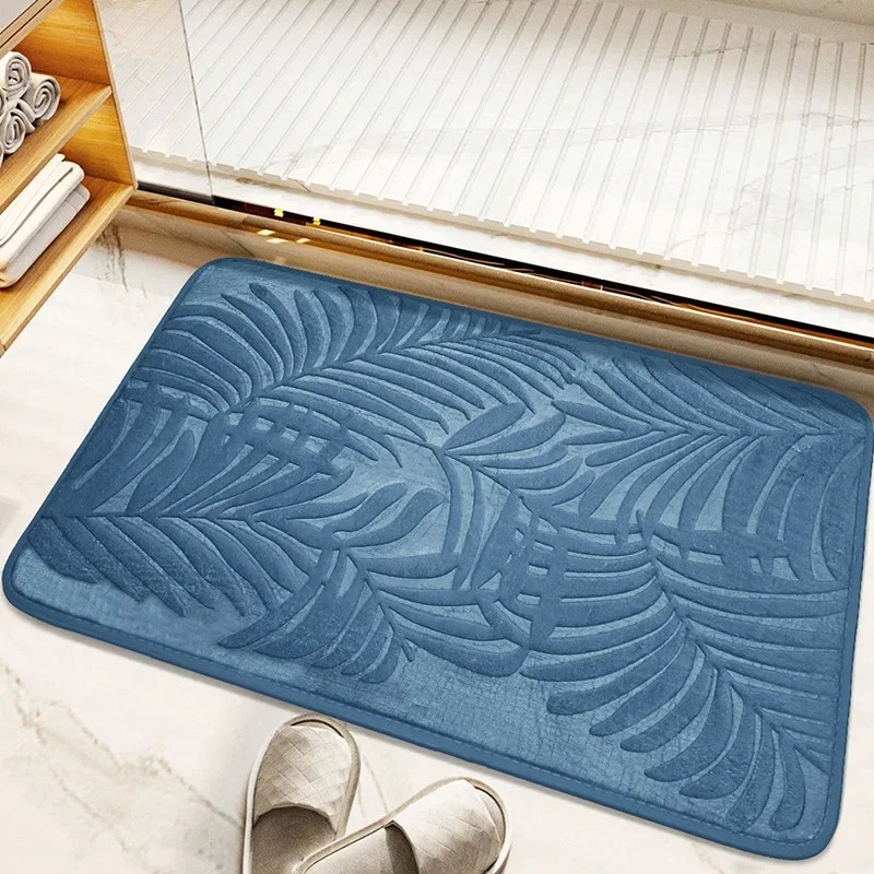 Embossed Palm Leaf Plant Print – Zara Home Bathroom Rug recenzja i cena