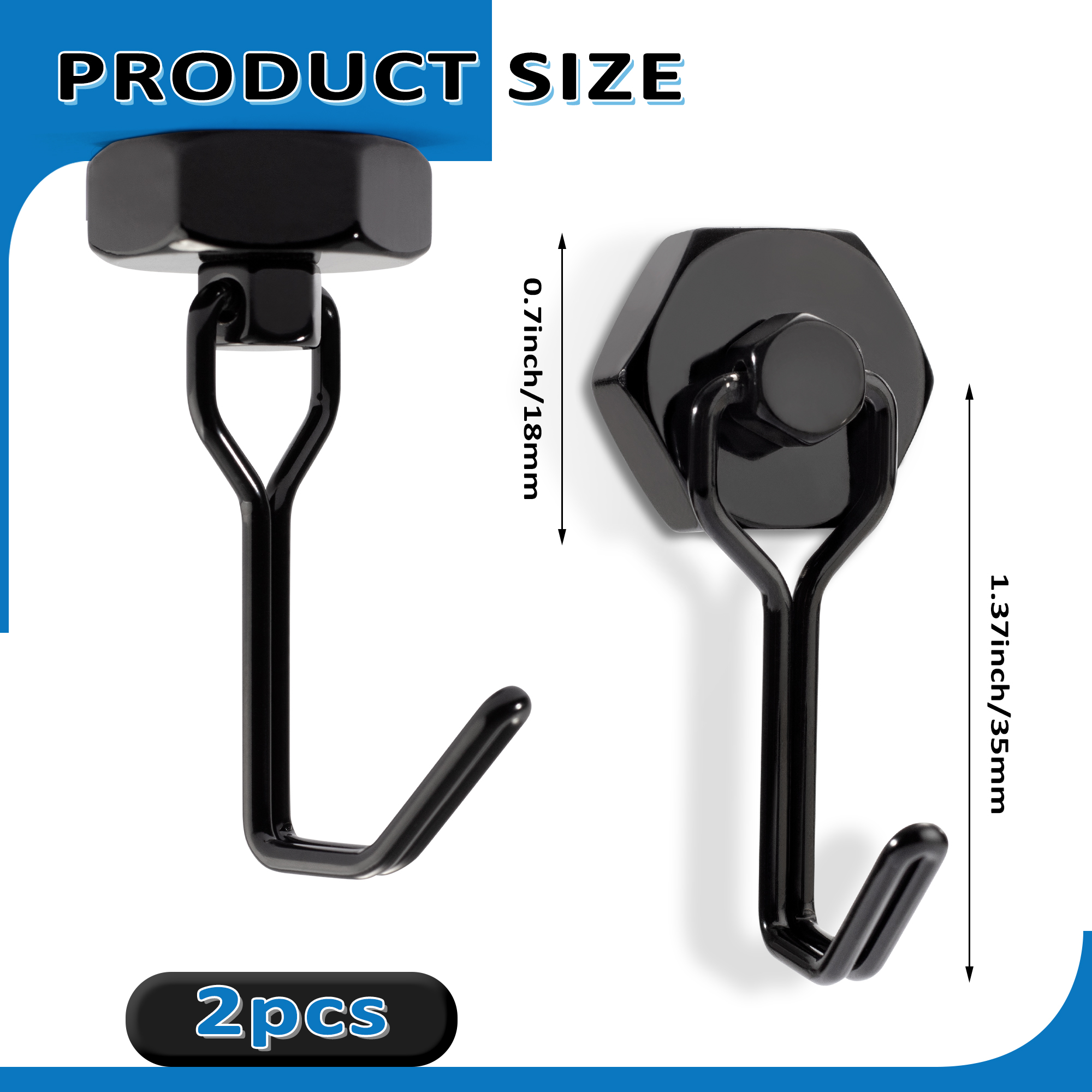 2PCS Strong Magnetic Hooks Sto – Home Bathroom Key recenzja i cena