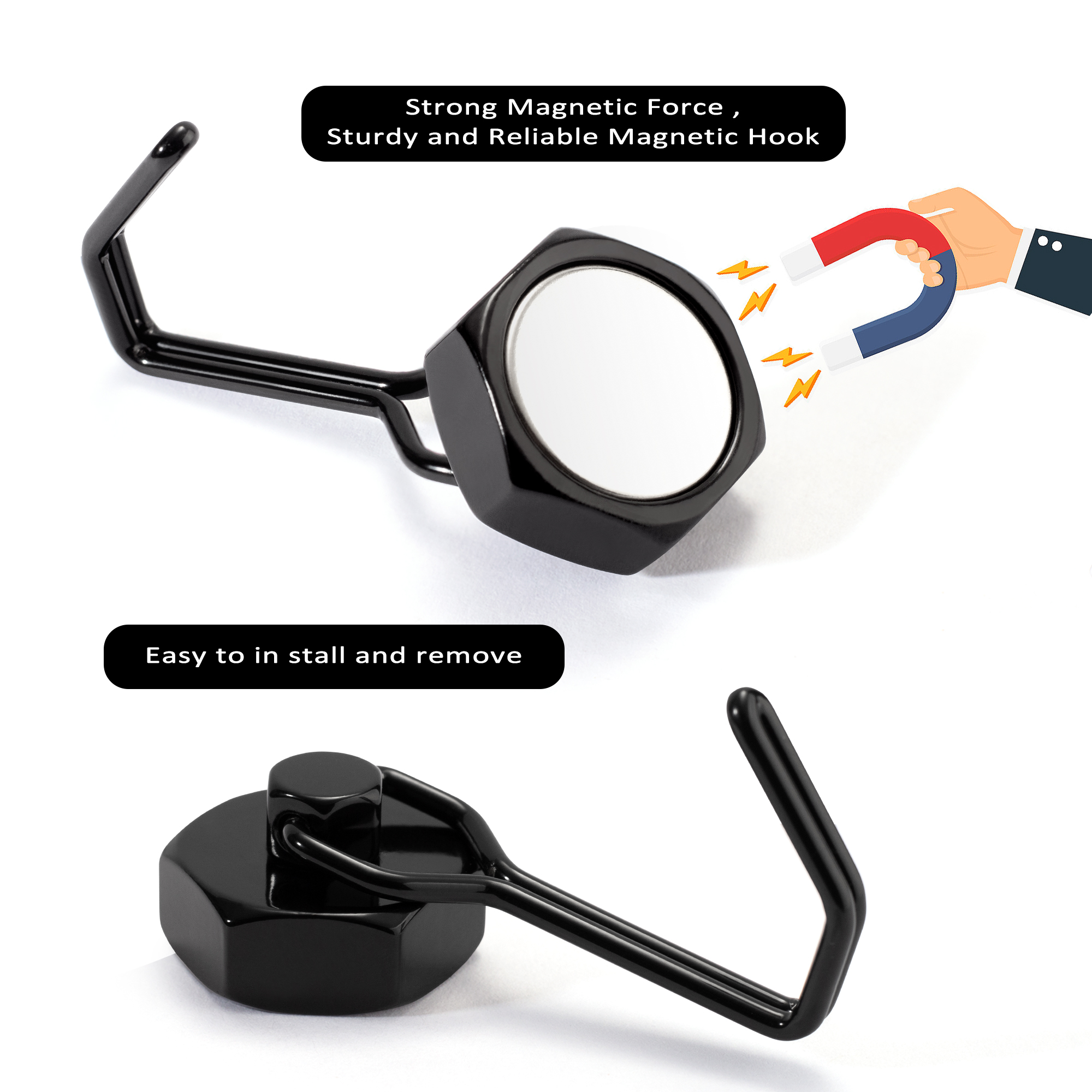 2PCS Strong Magnetic Hooks Sto – Home Bathroom Key recenzja i cena
