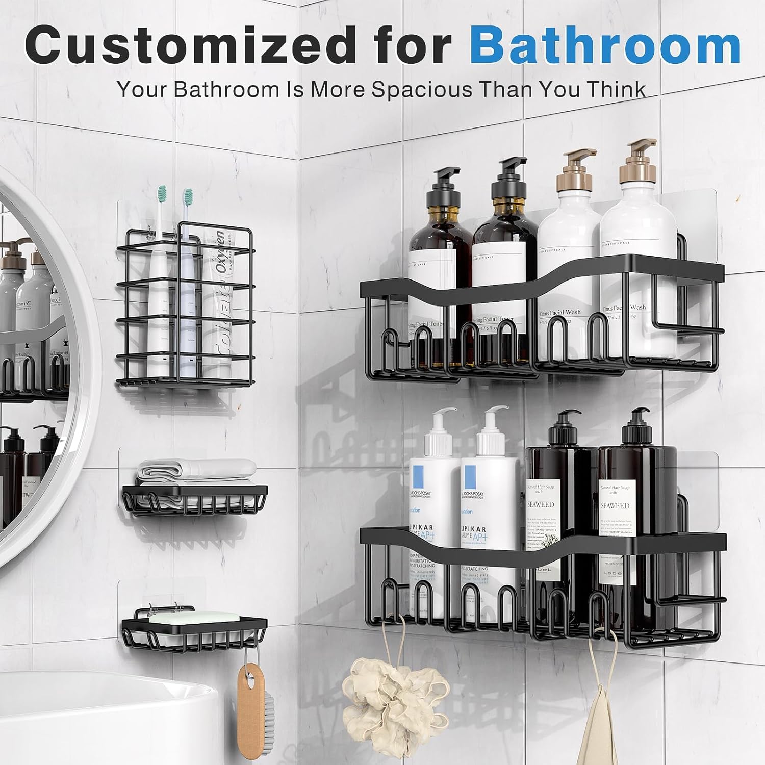 5-Pack Rustproof Stainless Ste – Home Essentials Bathroom Storage recenzja i cena
