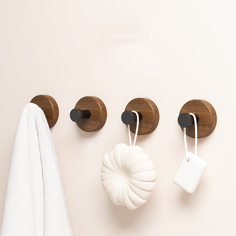 4/1pcs Wall Wood Hook Self-adh – Home Bathroom Key recenzja i cena