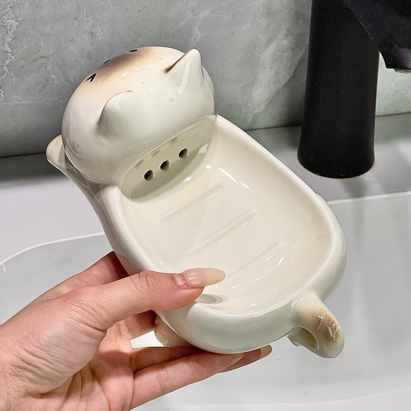 The New High-end Ceramic Soap  – Home Essentials Bathroom Storage recenzja i cena